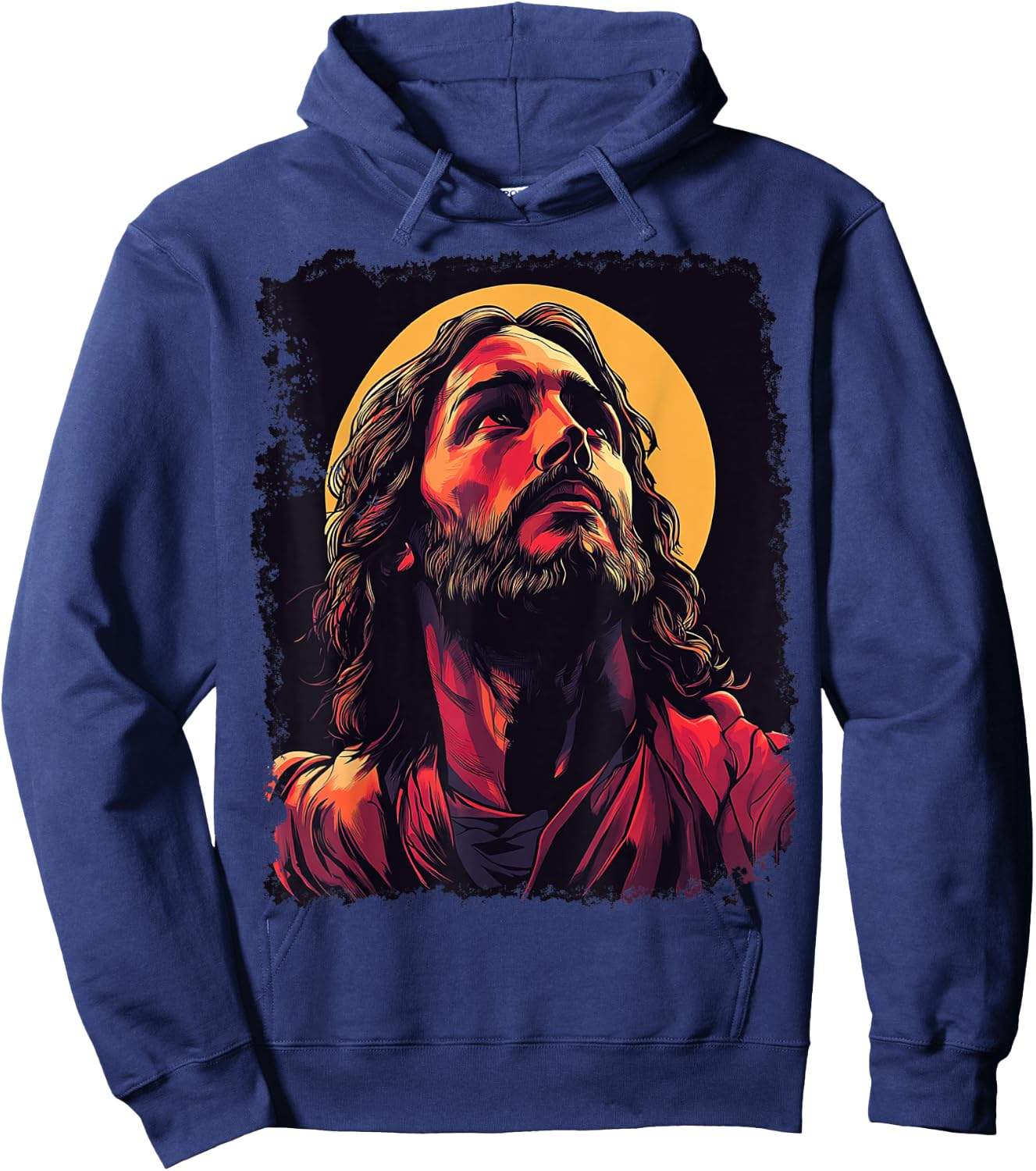 Vintage God & King Jesus Christ Hoodie - Hoodie | Navy