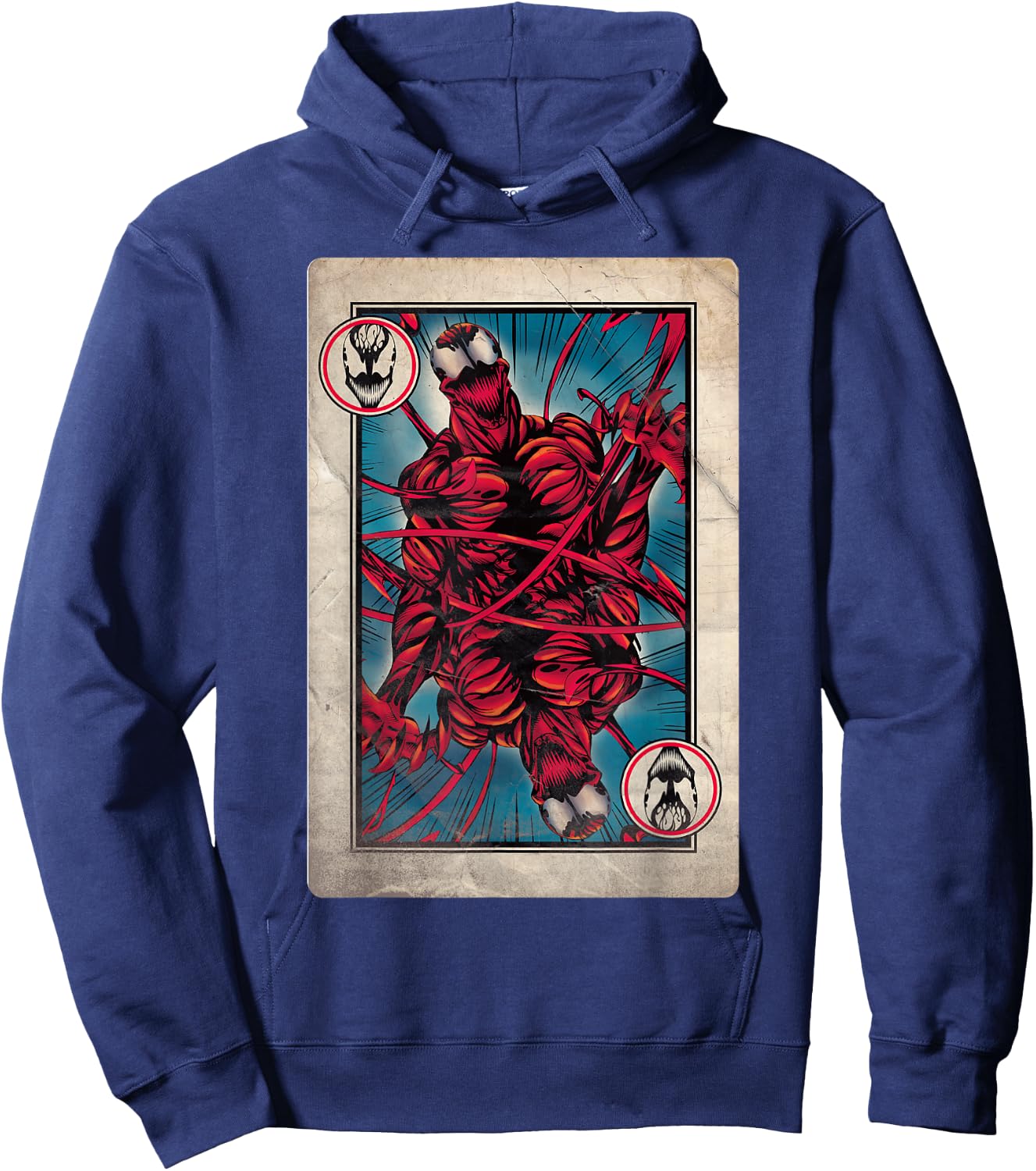 Marvel Carnage Vintage Comic Playing Card Hoodie - Hoodie | Navy