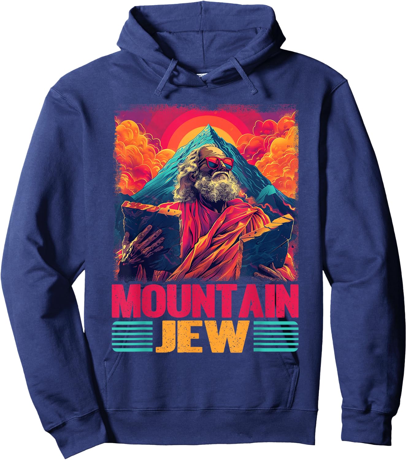 Moses Mountain Jew Hoodie - Hoodie | Navy