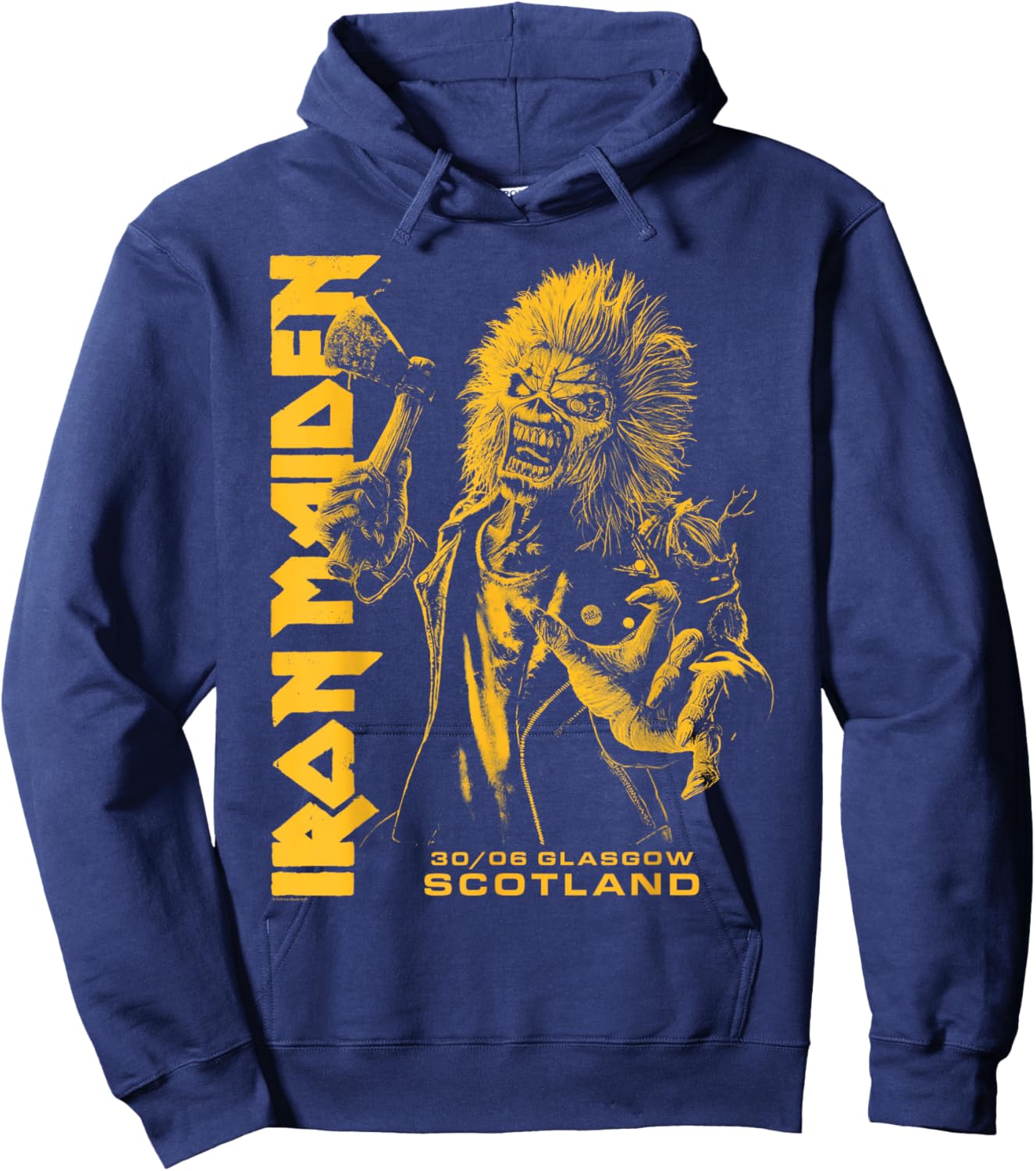 Iron Maiden Run For Your Lives Tour Glasgow Hoodie - Hoodie | Navy