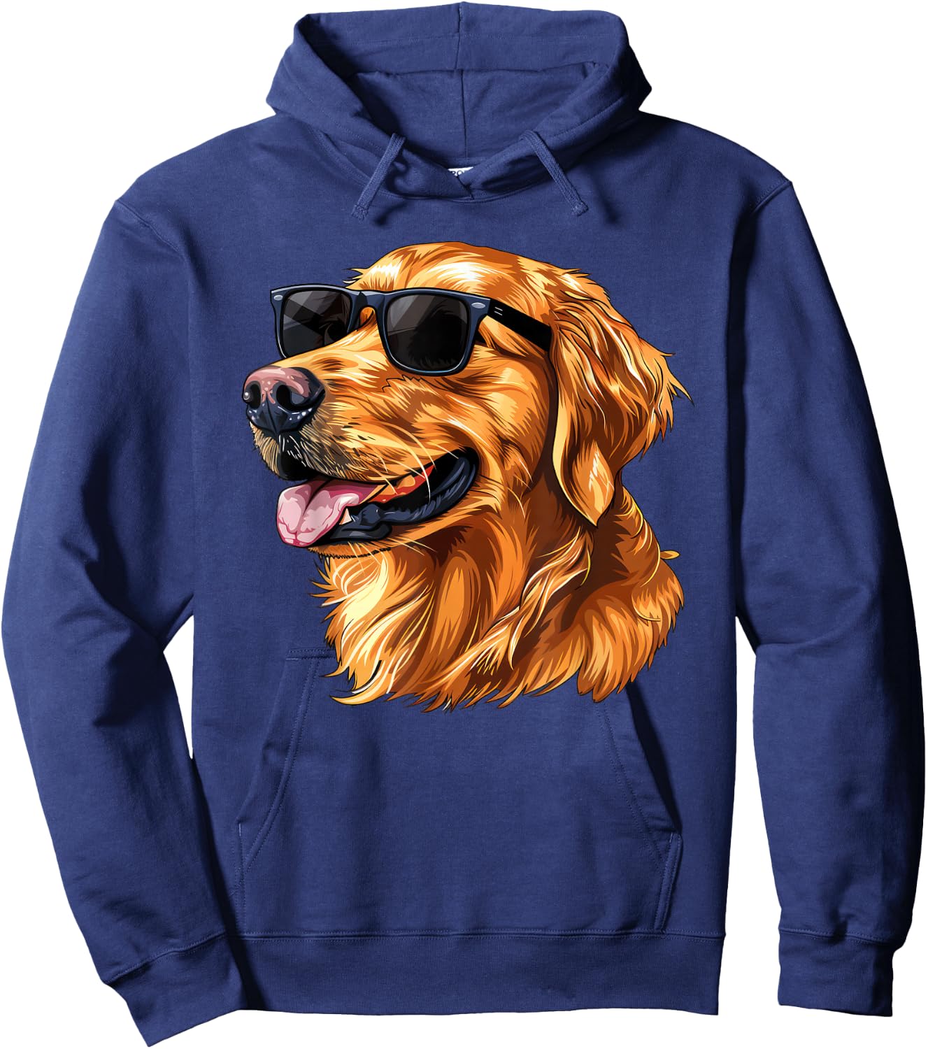 Golden Retriever Dog Sunglasses Hoodie - Hoodie | Navy