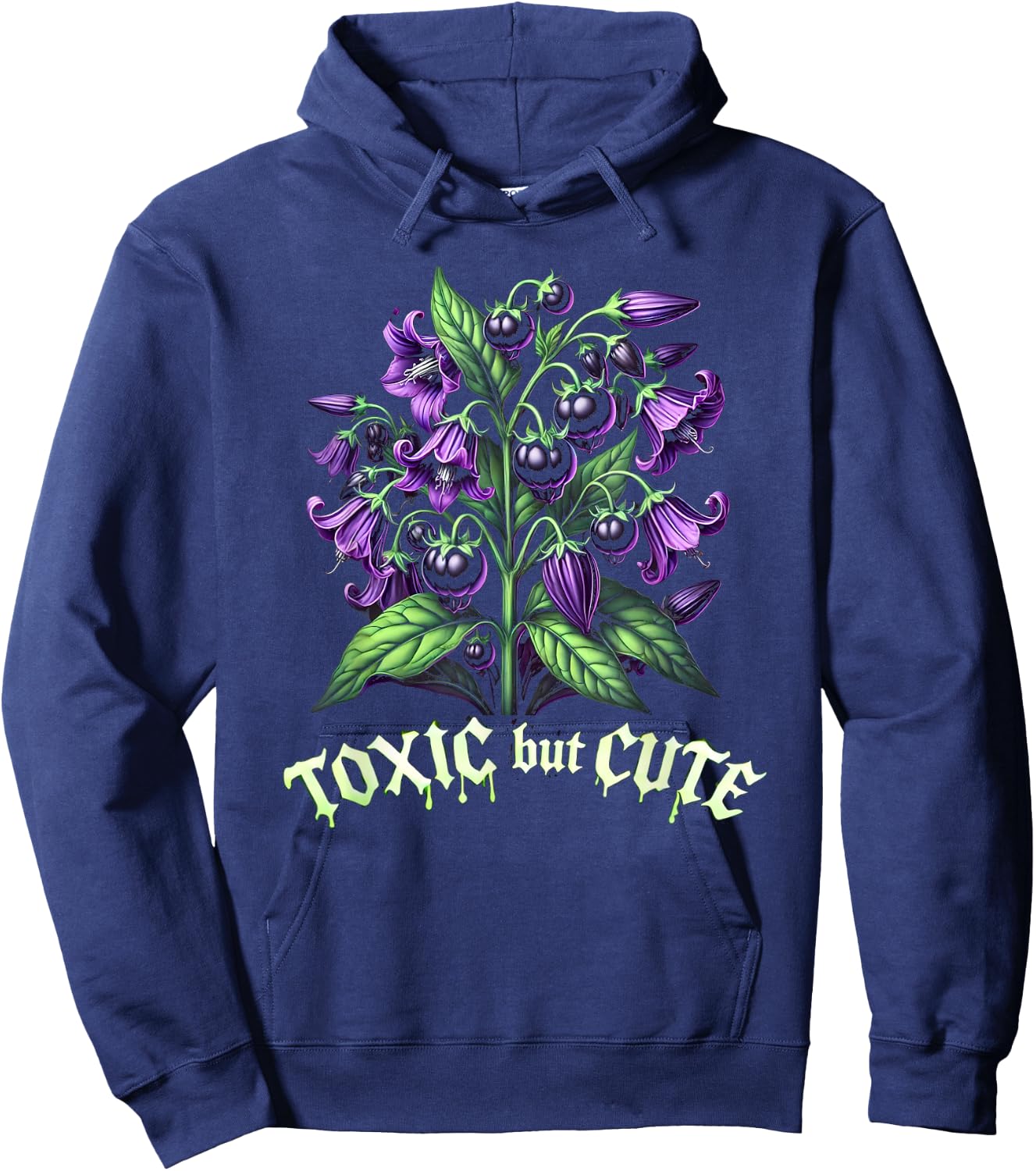 Toxic But Cute Funny Plant Hoodie - Hoodie | Navy