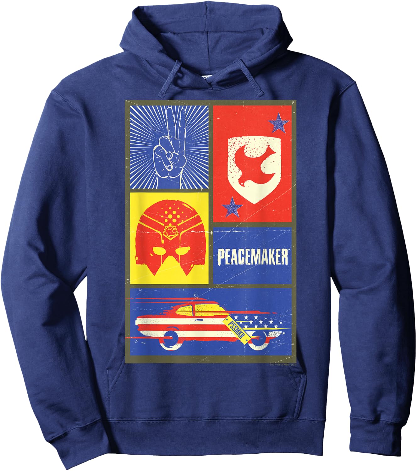 DC Comics Peacemaker Icons Panel Poster Hoodie - Hoodie | Navy
