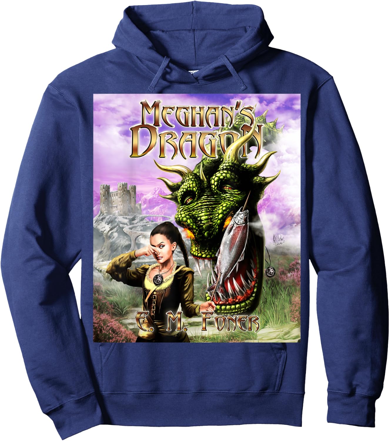 E. M. Foner Meghan's Dragon Cover Hoodie - Hoodie | Navy
