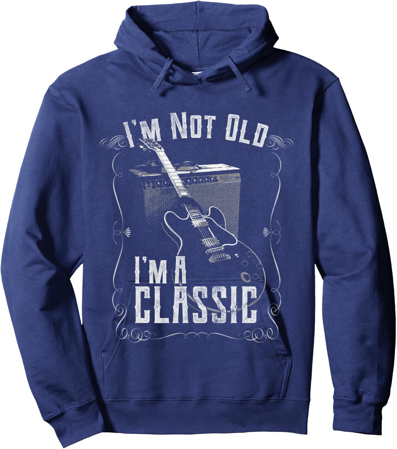 I'm not old, I'm a classic guitar birthday Hoodie - Hoodie | Navy