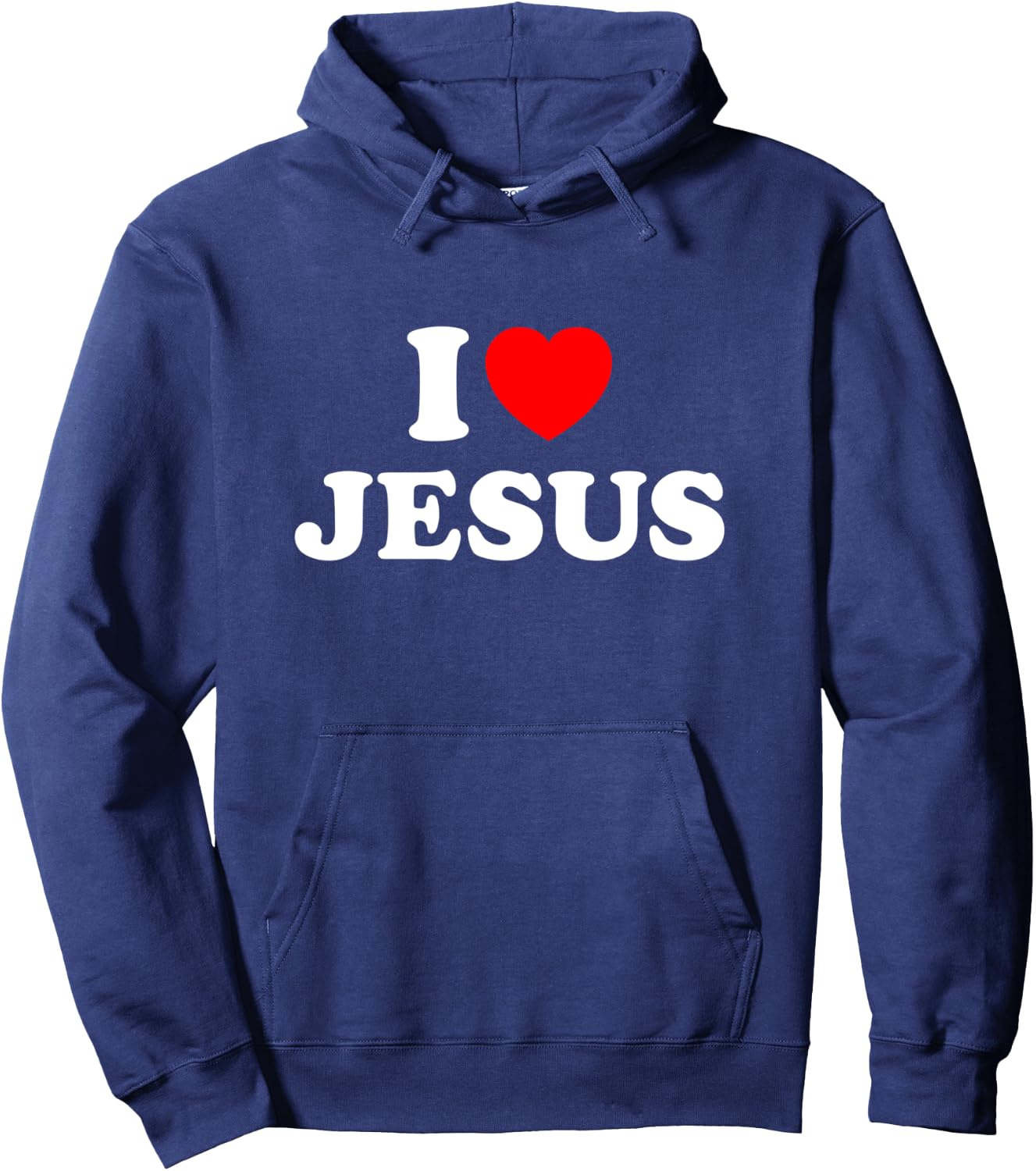 I Love Jesus Heart Hoodie - Hoodie | Navy