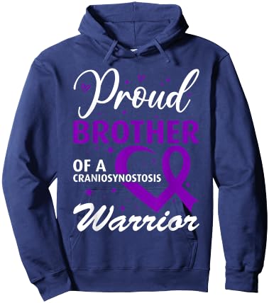 Proud Brother of a Craniosynostosis Warrior Hoodie - Hoodie | Navy