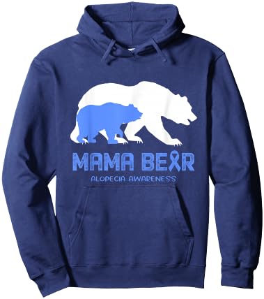 Mama Bear Alopecia Awareness Shirt Men Hoodie - Hoodie | Navy