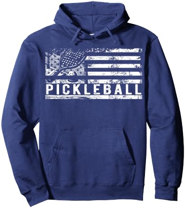 US Flag Pickleball American Pickleball Player Hoodie - Hoodie | Navy