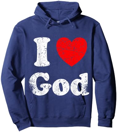 I Love God Graphic Hoodie - Hoodie | Navy