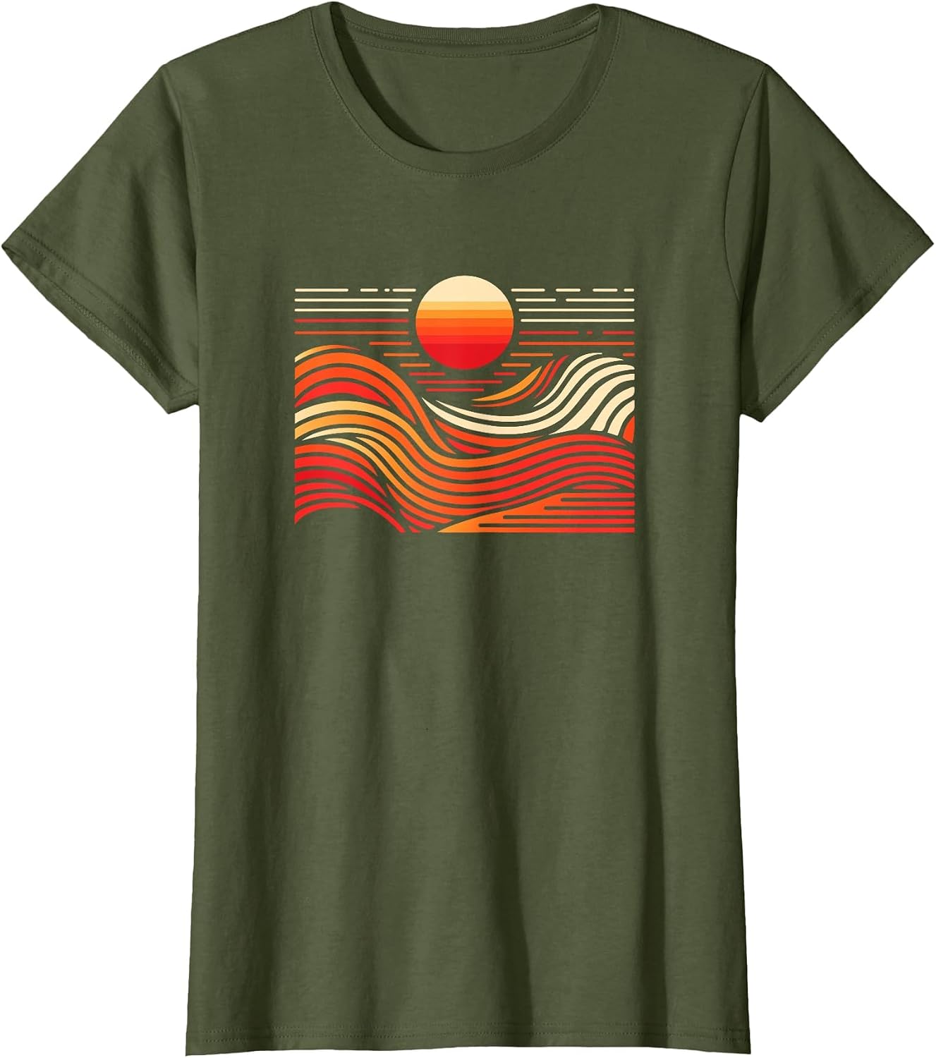 70s Retro Sunset Abstract
