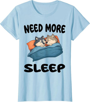 Cute Wolf Need More Sleep Pajamas Nightgown