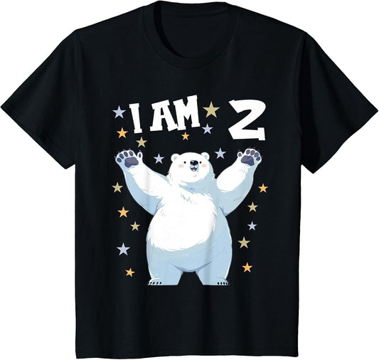 Kids 2 Years Old 2 Birthday Polar Bears Boy Girl Polar Bear