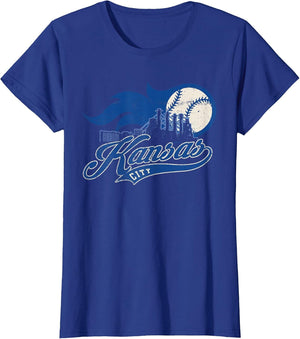 Vintage Kansas City Skyline Gameday Retro Baseball
