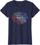 Democracy Word Cloud Art Election Red White and Blue