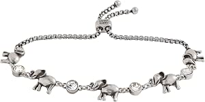Alex and Ani Elephant Crystal Bolo Bracelet