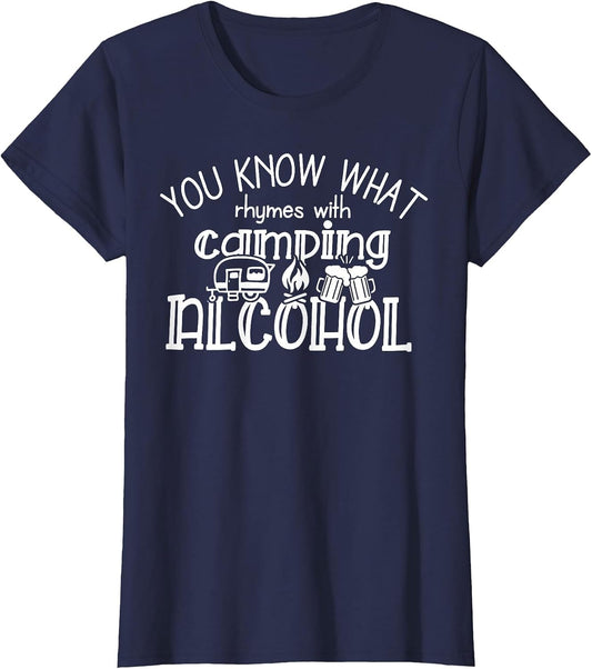You Know What Rhymes with Camping Alcohol Summer Camp Funny