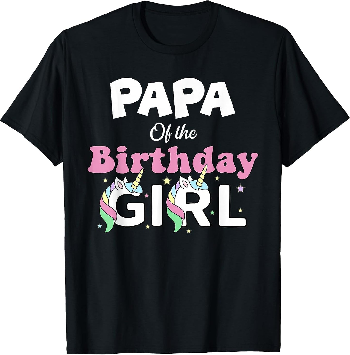 Papa Birthday Girl Unicorn Lover Funny Year Old Bday Party