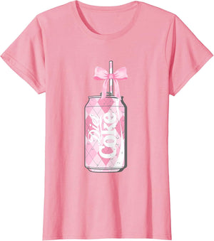 Coca-Cola Pink Diet Coke With Straw & Bow Vintage