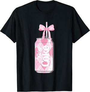 Coca-Cola Pink Diet Coke With Straw & Bow Vintage