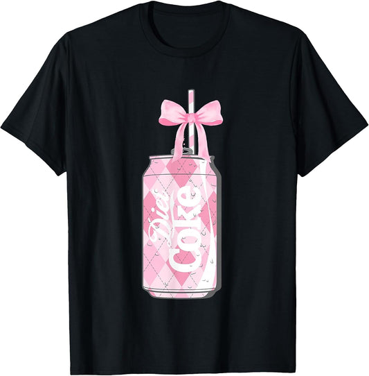 Coca-Cola Pink Diet Coke With Straw & Bow Vintage