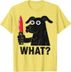 dog What? , Funny Dog Holding Knife Meme Men Women