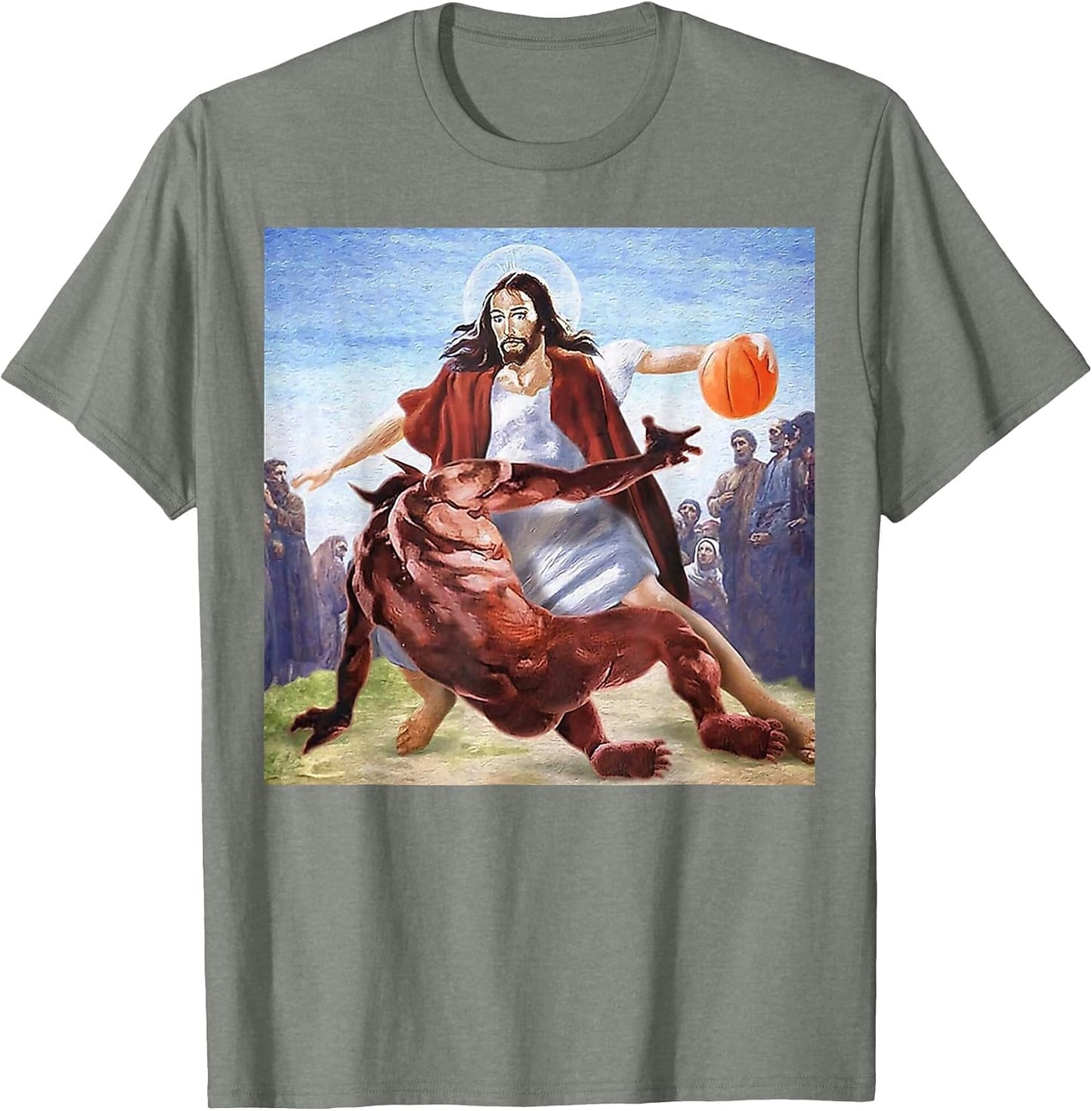 Funny Jesus Crossing Up The Devil Christian Religious