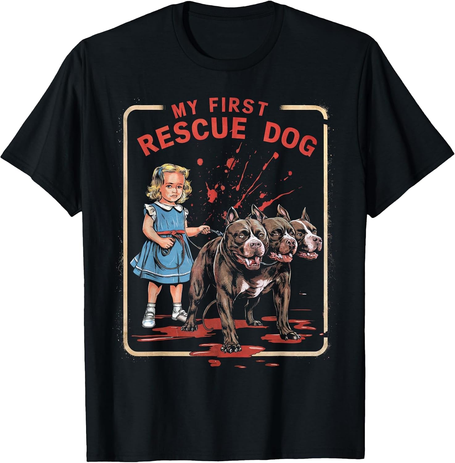 Vintage Horror Movie Lover Retro Halloween Shirt Rescue Dog