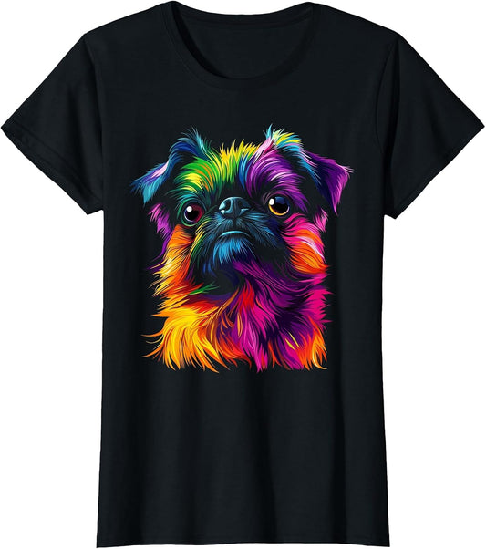 Colorful Brussels Griffon Face Dog Lover Men Women Black