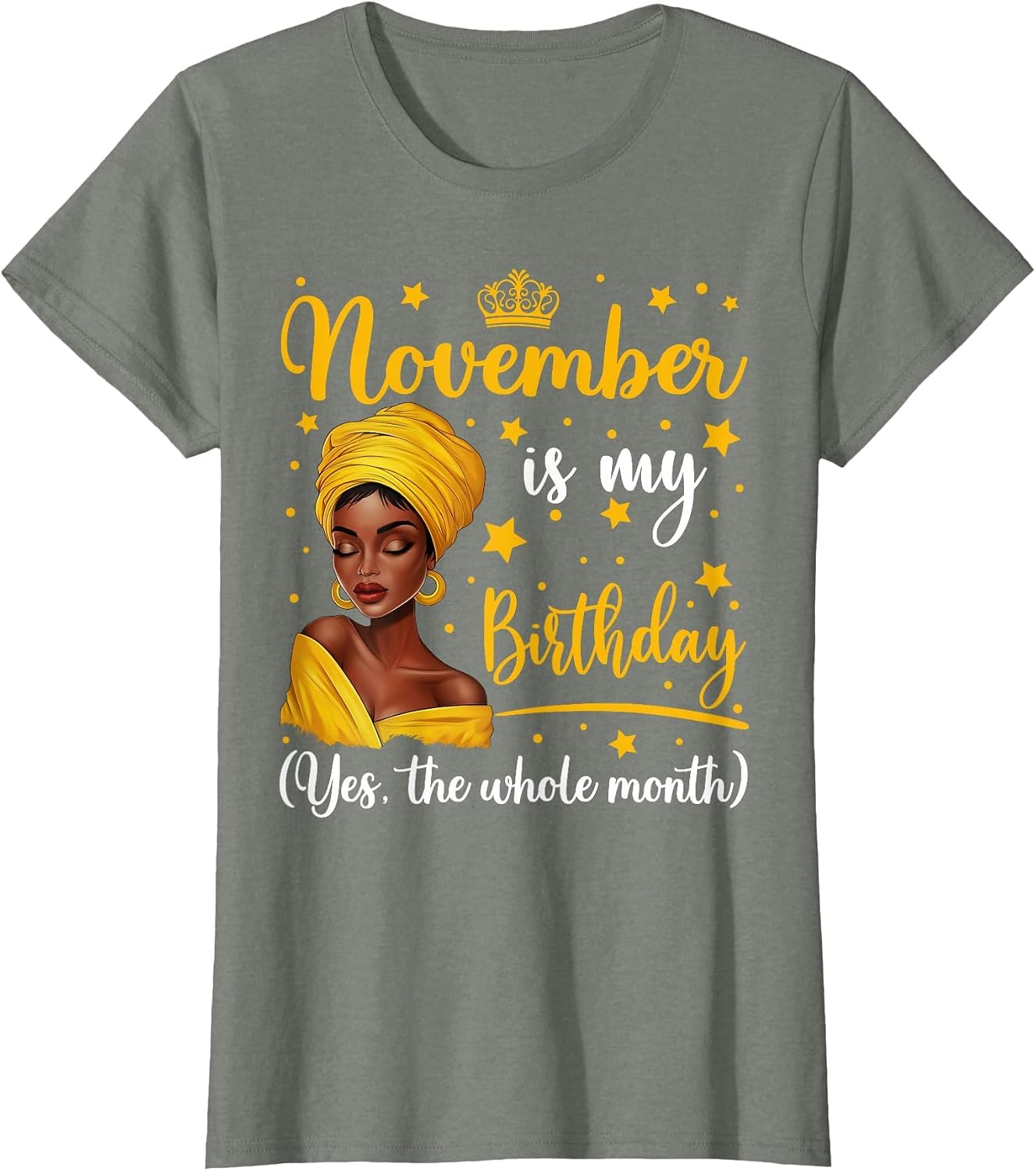 November is My Birthday Headwrap Afro Woman Birthday Queen