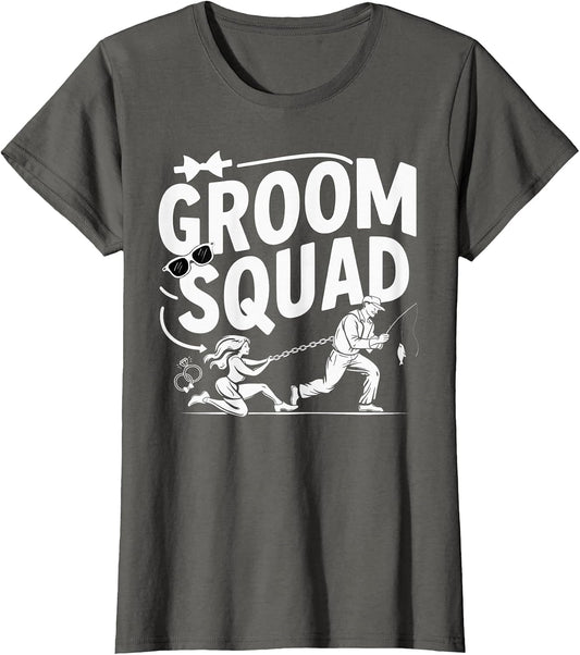 Groom Squad Bachelor Party Groomsmen Wedding Funny Fishing