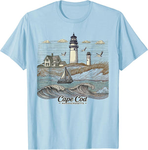 Vintage Cape Cod Massachusetts Nautical Lighthouse Seashore