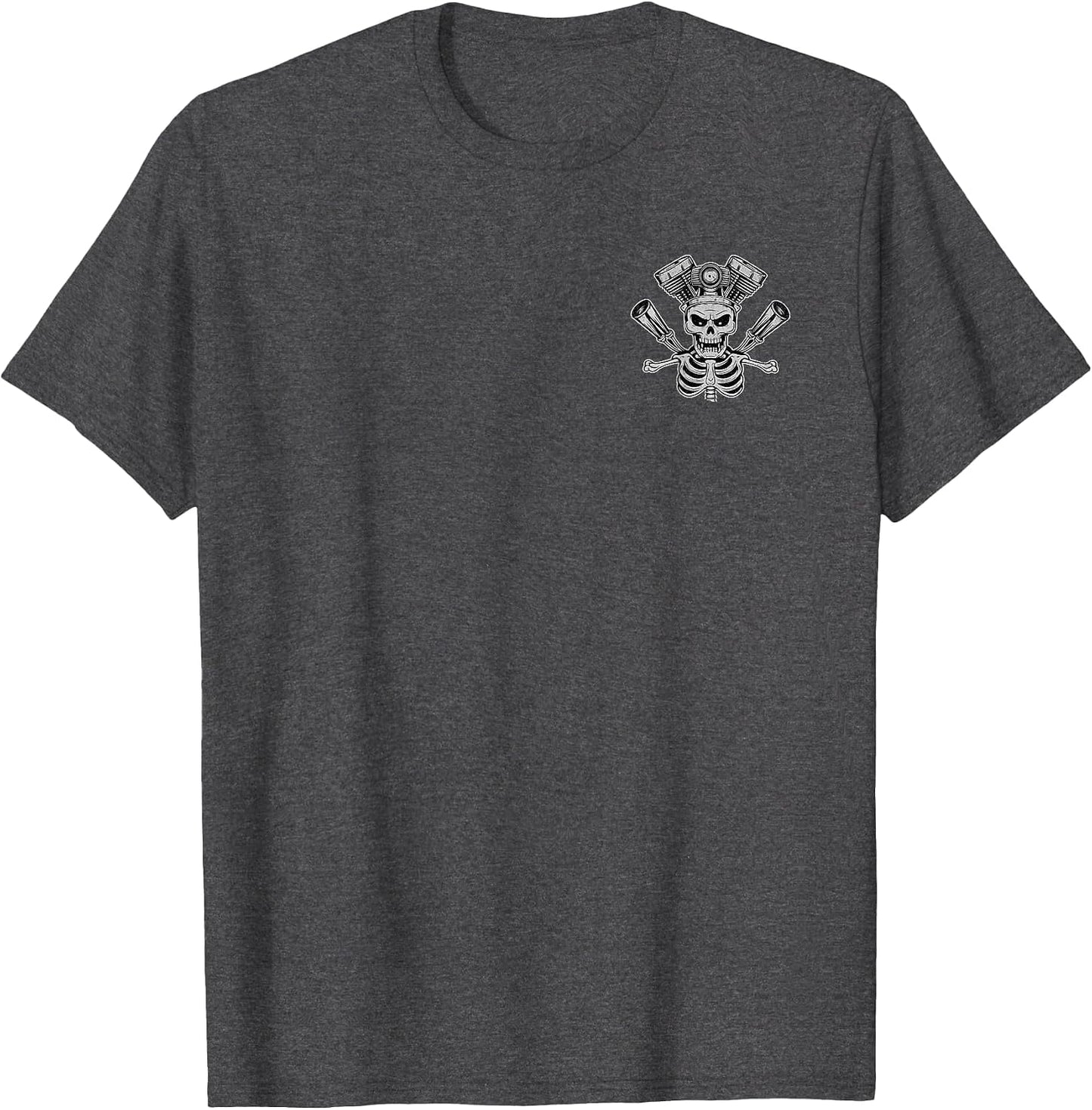 Skeleton Motor Head Speed Shop Hot Rod Mechanic Car Lover