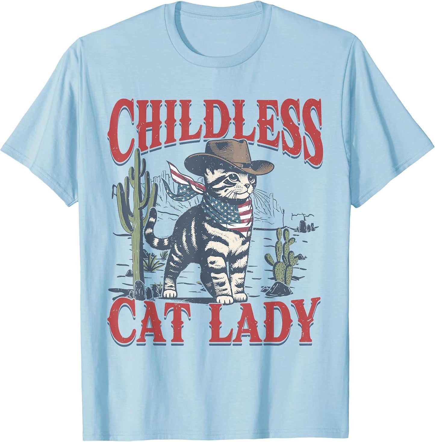Cowboy Cat Childless Cat Lady for Kamala Election Voting