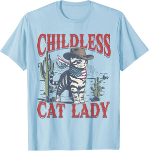 Cowboy Cat Childless Cat Lady for Kamala Election Voting
