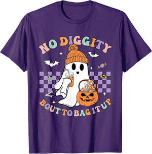 No Diggity Bout to Bag It Up Cute Ghost Halloween Kids Candy