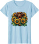 Happy Brown Labrador Retriever Chocolate Lab Mom Sunflower