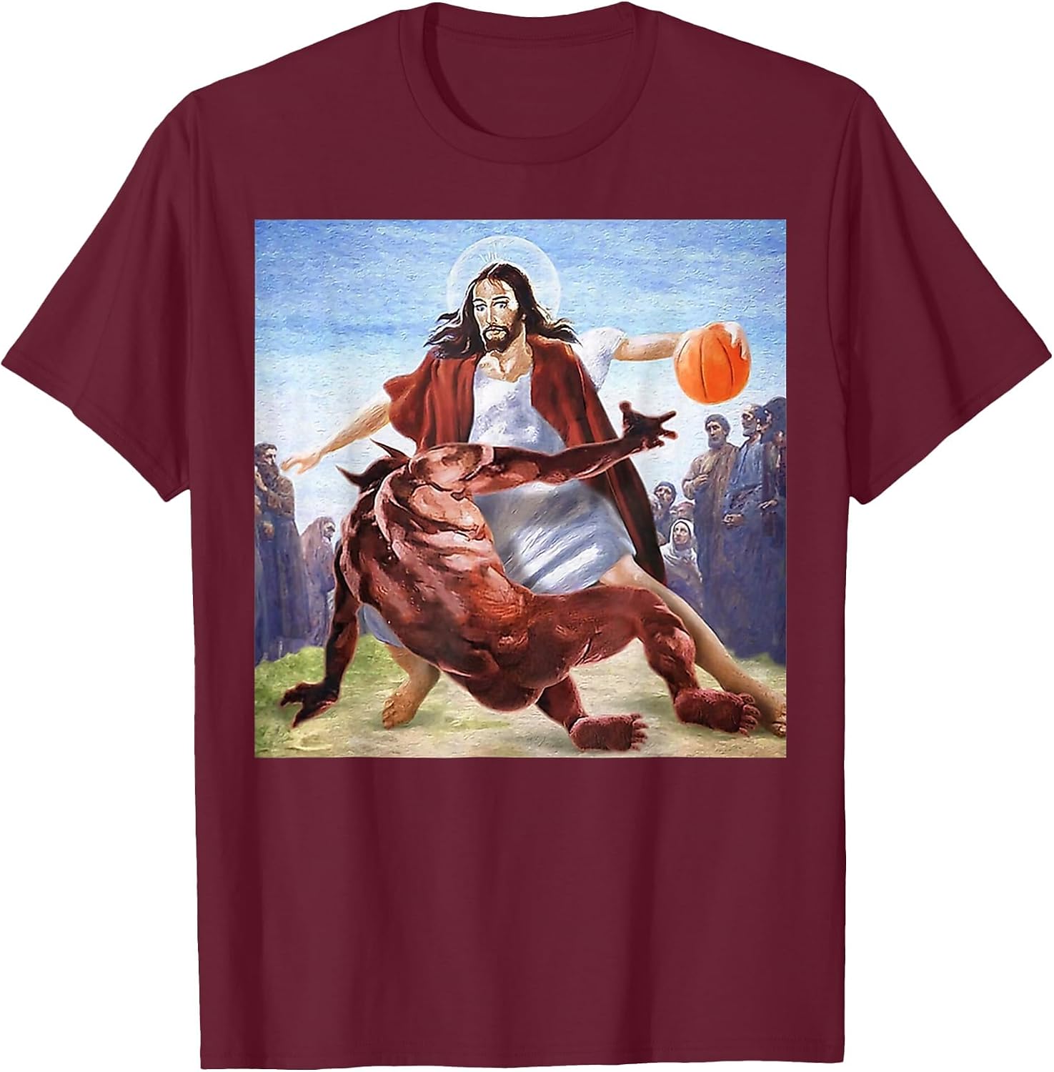Funny Jesus Crossing Up The Devil Christian Religious