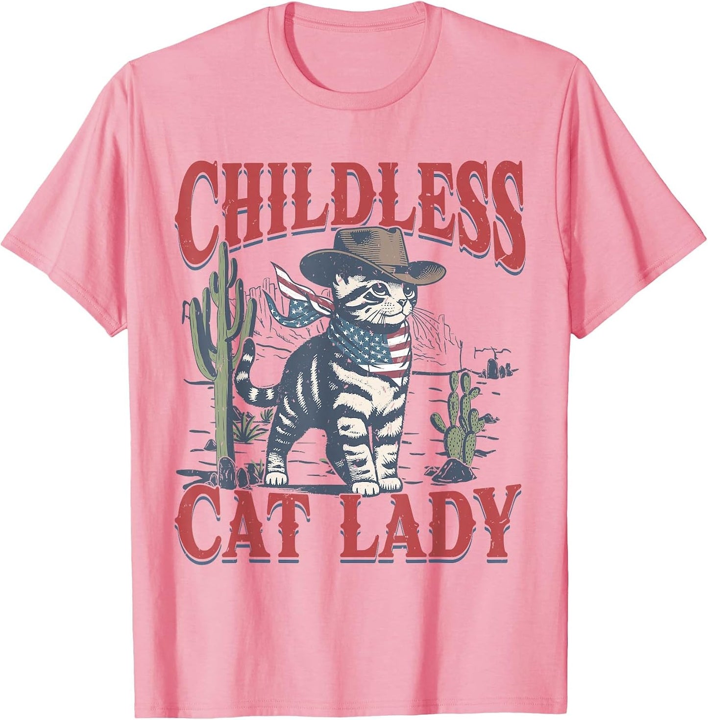 Cowboy Cat Childless Cat Lady for Kamala Election Voting