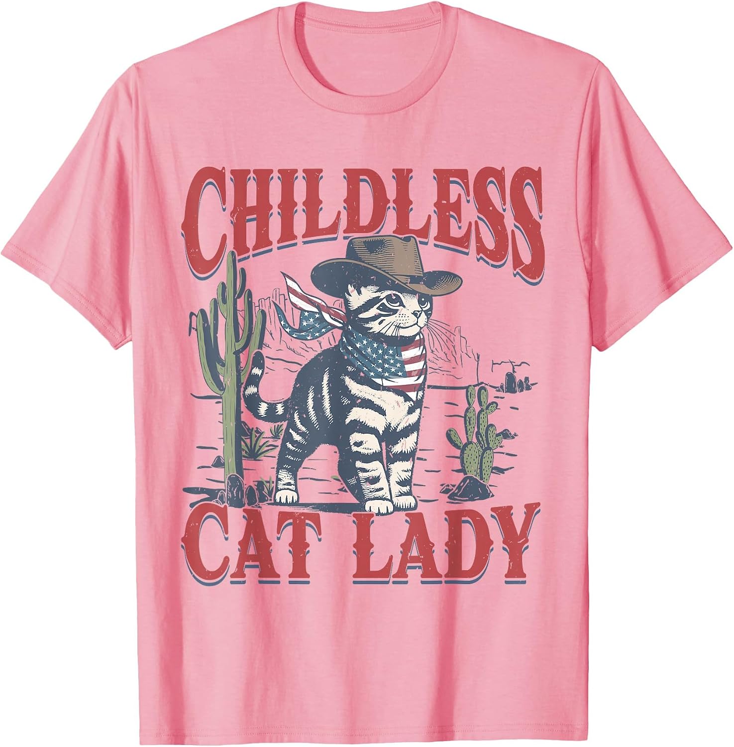 Cowboy Cat Childless Cat Lady for Kamala Election Voting