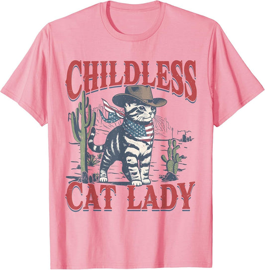 Cowboy Cat Childless Cat Lady for Kamala Election Voting