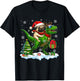 Santa Pug Riding Reindeer T-rex Christmas Kids Toddler