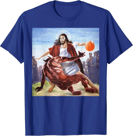 Funny Jesus Crossing Up The Devil Christian Religious