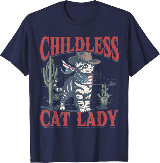 Cowboy Cat Childless Cat Lady for Kamala Election Voting