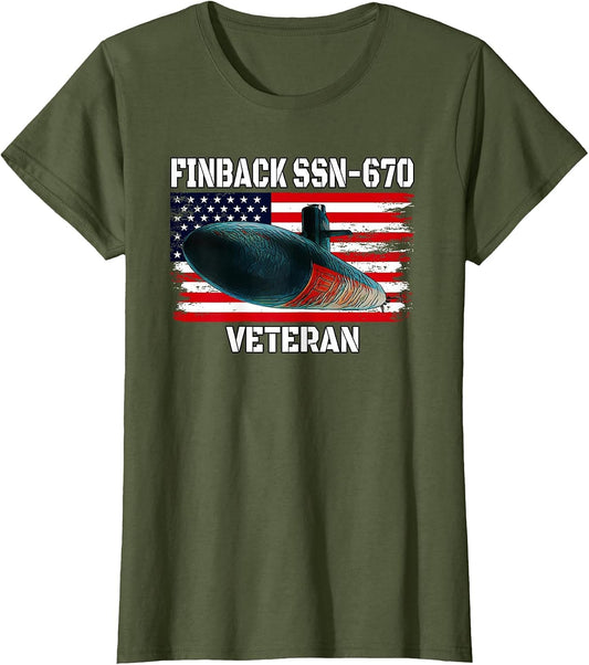 Submarine USS Finback SSN-670 Veteran Grandfather Dad Son
