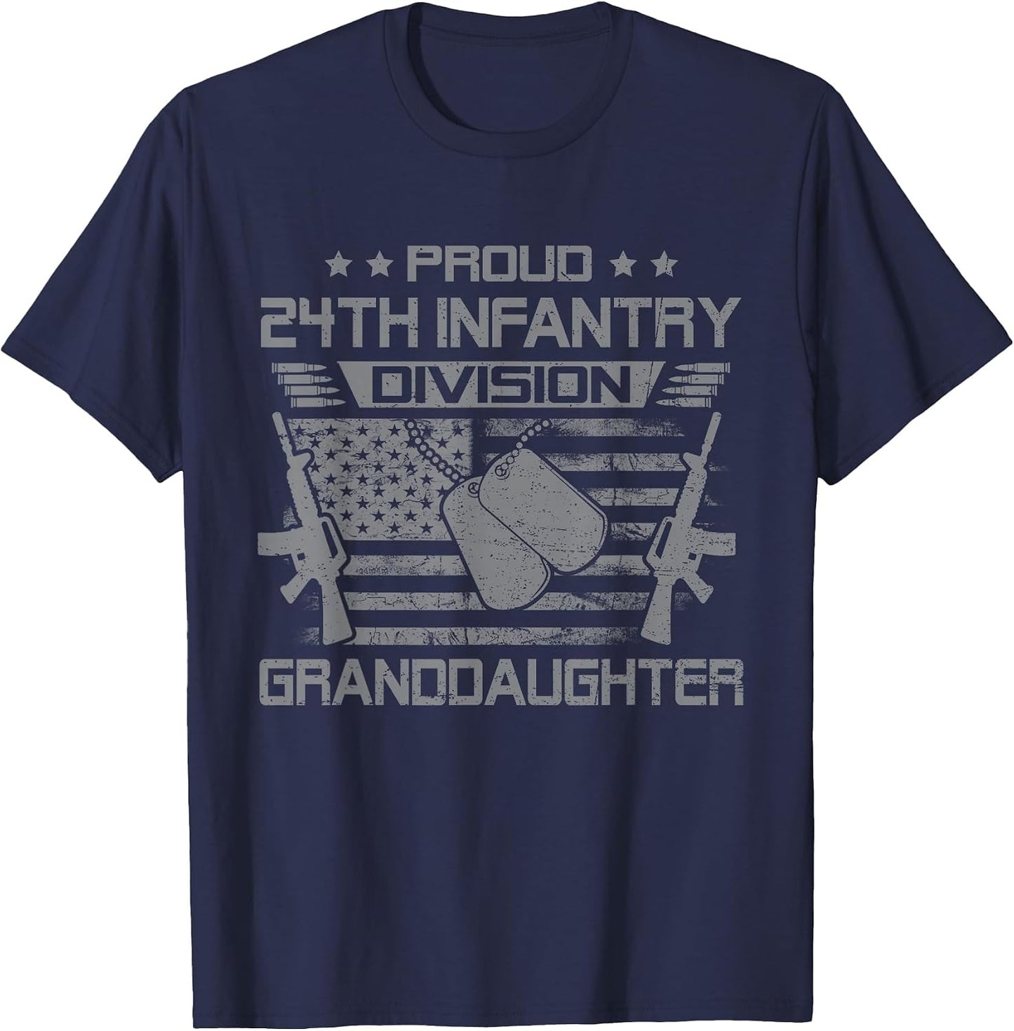 Proud 24th Infantry Division Granddaughter Family Matching