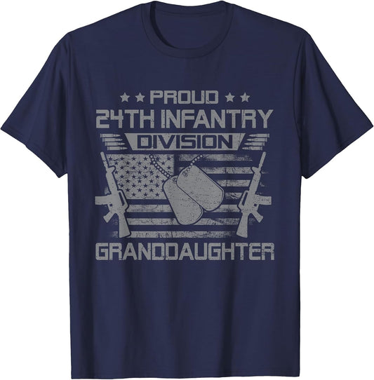 Proud 24th Infantry Division Granddaughter Family Matching