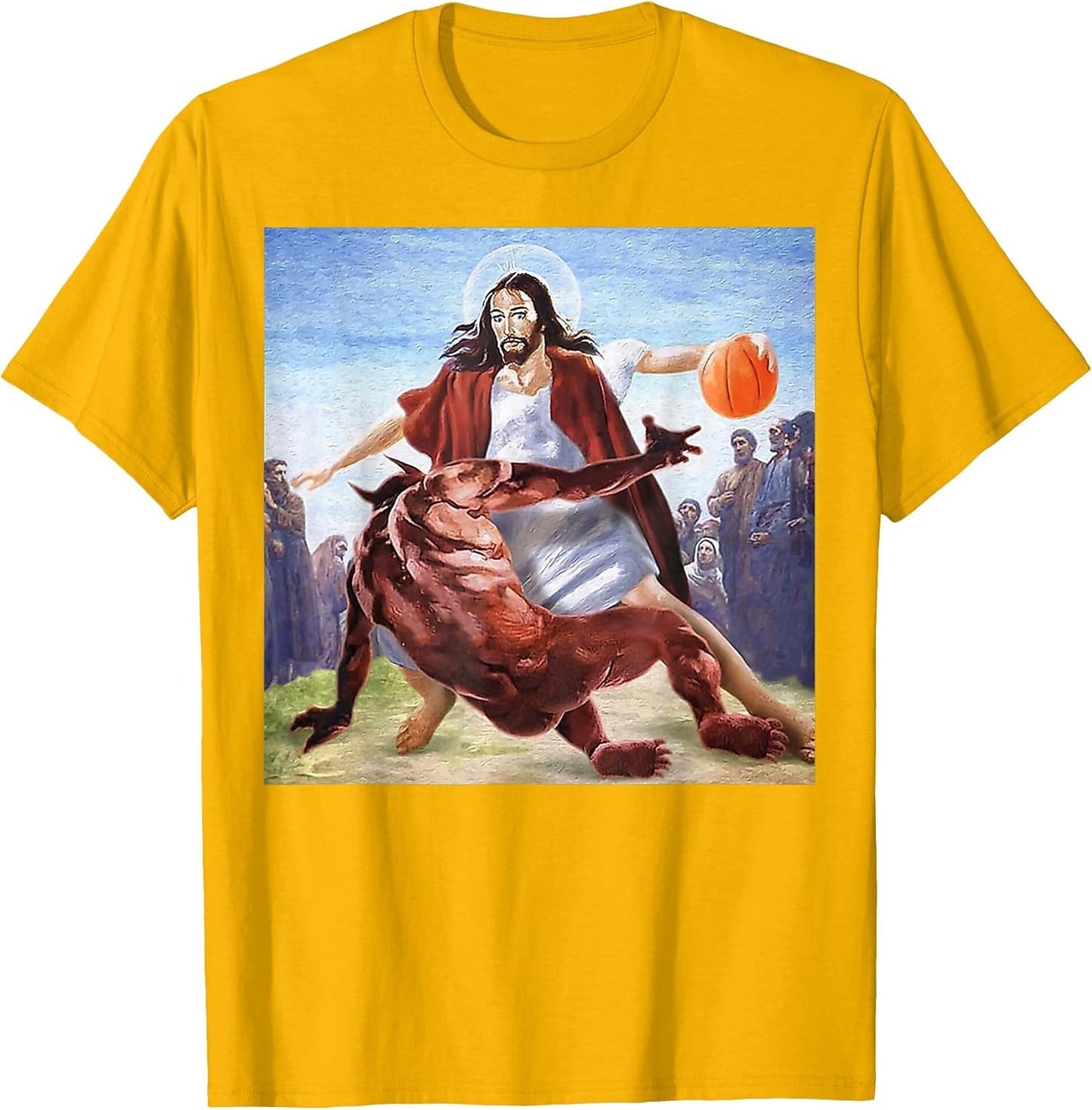 Funny Jesus Crossing Up The Devil Christian Religious