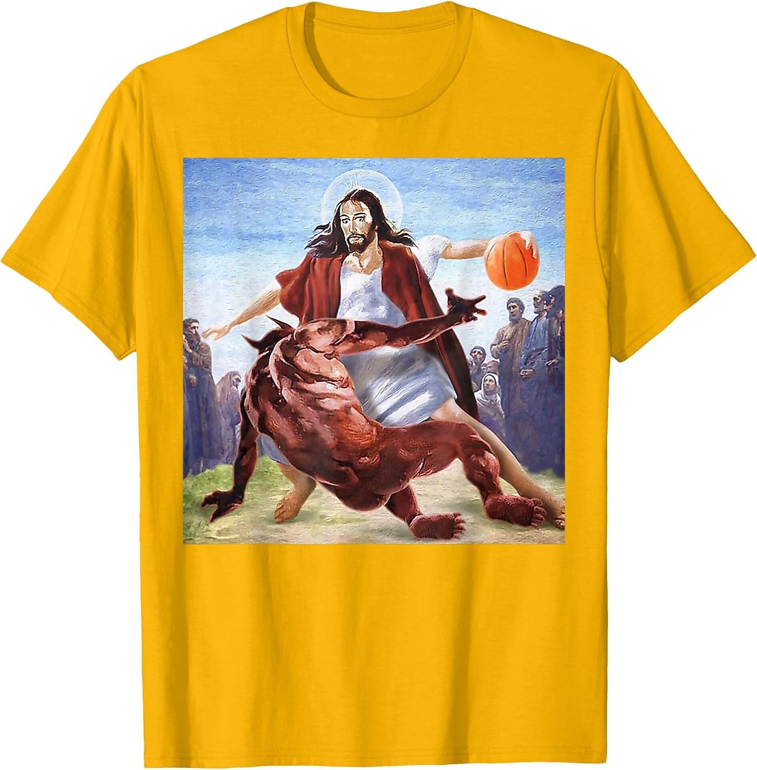 Funny Jesus Crossing Up The Devil Christian Religious