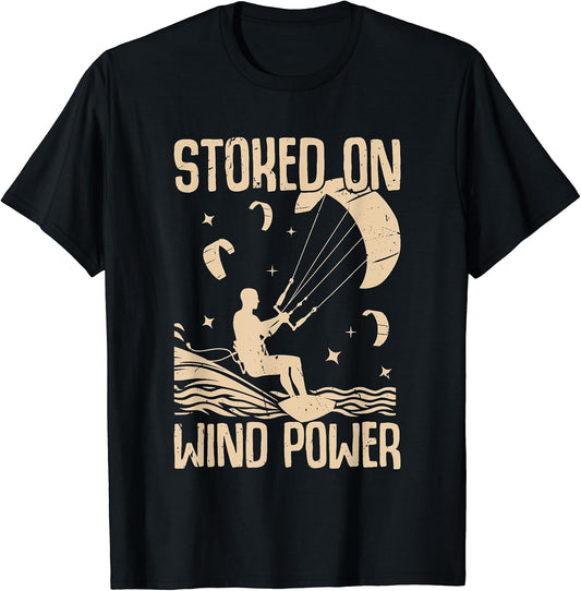 Stoked on Wind Power Kite Surfing